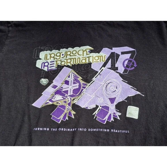 LRG Roots People Equipment Shirt Men XL Black Short Sleeve Rock Formation - Picture 4 of 11